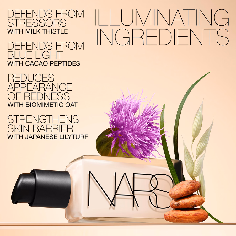 Fondotinta avanzato per la cura della pelle che riflette la luce